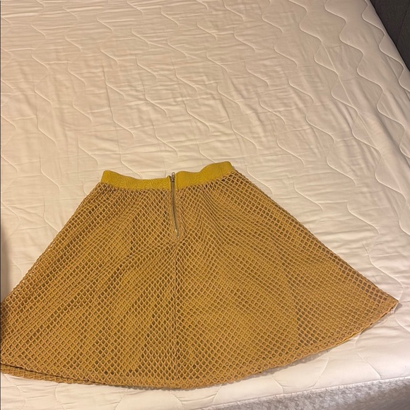 Metro Wear Yellow Gold Skater Skirt Knee-Length Casual - Picture 4 of 4